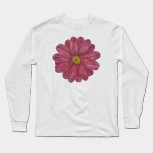 Red and Pink Flower Long Sleeve T-Shirt